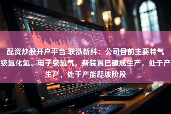 配资炒股开户平台 联泓新科：公司目前主要特气产品为电子级氯化氢、电子级氯气，新装置已建成生产，处于产能爬坡阶段