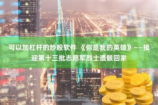 可以加杠杆的炒股软件 《你是我的英雄》——接迎第十三批志愿军烈士遗骸回家